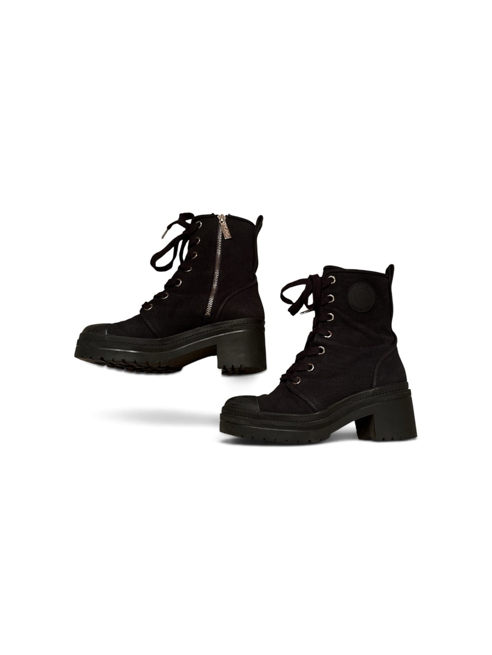 Michael Kors Black Lace-Up Platform Boots
